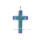 Wholesale Fashion Jewelry Ethnic Iridescent Hematite Cross Pendant with Toggle Clip